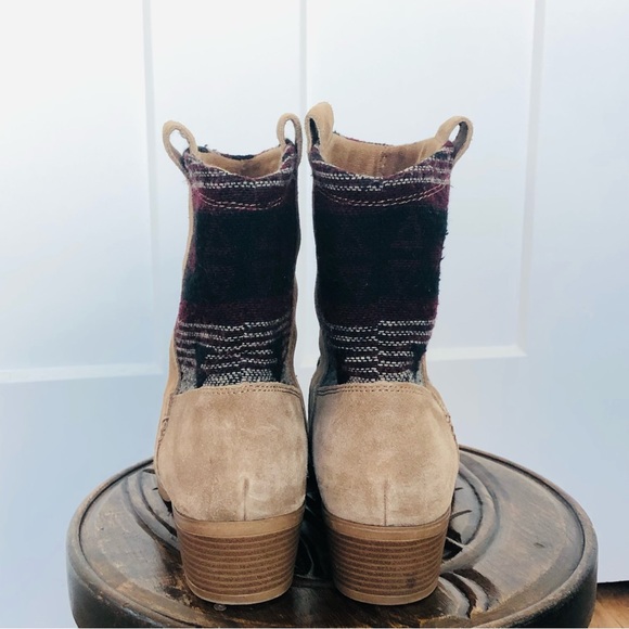 Bjorndal Austin Aztec leather Western Ankle Boots size 8 - Picture 2 of 11